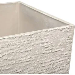 Beliani Flower Planter Tall Stone Garden Plant Pot Indoor Outdoor 30x60 Cm Beige Gaza -Indoor Flower Pot 7487108 5