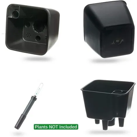 EINEMGELD 13.5CM Self Watering Plastic Flower Pot With Water Level Indicator - Set Of 3 Grey, Pot For Succulent Cactus Herb Planter Container, Modern Decor For Home Office 6 EINEMGELD 13.5CM Self Watering Plastic Flower Pot With Water Level Indicator - Set Of 3 Grey, Pot For Succulent Cactus Herb Planter Container, Modern Decor For Home Office - Image 4