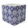 Leaf 12cm Ceramic Cube Planter With Decorative Print Blue Eye
