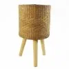 Leaf 54cm X 30cm Rattan Effect Composite Large Planter -Indoor Flower Pot 77246363 1