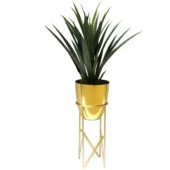 Leaf 55cm Silver Planter With Matching Stand 9 Leaf 55cm Silver Planter With Matching Stand -Indoor Flower Pot 77246389 4