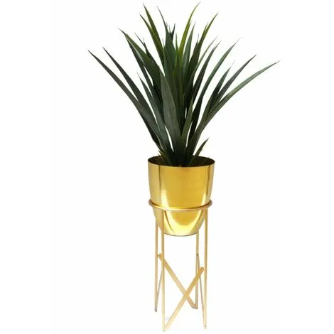 Leaf 55cm Silver Planter With Matching Stand 6 Leaf 55cm Silver Planter With Matching Stand - Image 4