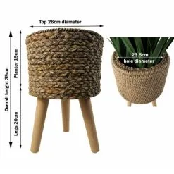 Leaf 39cm X 26cm Woven Effect Composite Large Planter 8 Leaf 39cm X 26cm Woven Effect Composite Large Planter -Indoor Flower Pot 77246550 3