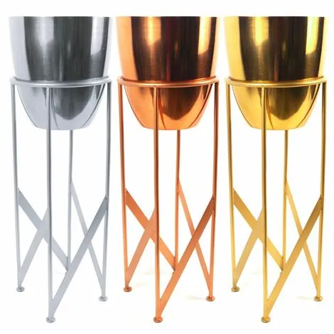 Leaf 55cm Gold Planter With Matching Stand 4 Leaf 55cm Gold Planter With Matching Stand - Image 2