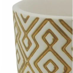 Leaf Grey Geometric Planter Plant Pot 12 X 12 X 12cm -Indoor Flower Pot 77246764 3