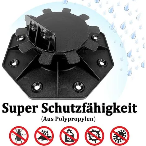 NAXUNNN 10 Pack Height Adjustable Bearings For WPC, BPC Deck Legs, 30mm-60mm Adjustable Legs 7 NAXUNNN 10 Pack Height Adjustable Bearings For WPC, BPC Deck Legs, 30mm-60mm Adjustable Legs - Image 5