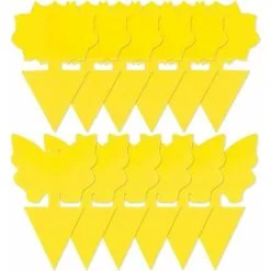 NAXUNNN 12pcs Sticky Fruit Fly Traps And Mushroom Trap Killer, Sunflower Butterfly Pattern Decal Sticker