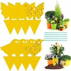 Muff 50Pcs Plug-in Fly Trap Insect Trap Sticker Yellow Garden Insect Catcher Anti Fly Indoor Against Vermin Anti Yellow Nematodes Fly Trap Against Gnats