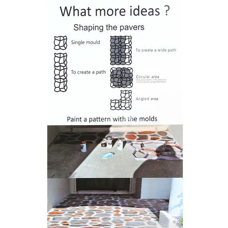 ECHOO Paving Path Border Maker Path Molder Reusable Concrete Cement Stone Design Paver Walk Mould DIY 4 ECHOO Paving Path Border Maker Path Molder Reusable Concrete Cement Stone Design Paver Walk Mould DIY - Image 2