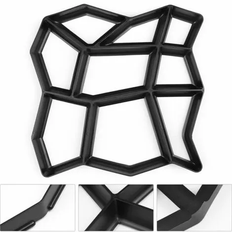 ECHOO Paving Path Border Maker Path Molder Reusable Concrete Cement Stone Design Paver Walk Mould DIY 5 ECHOO Paving Path Border Maker Path Molder Reusable Concrete Cement Stone Design Paver Walk Mould DIY - Image 3