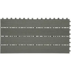 WOLTU 6 X WPC Composite Decking Boards 30 X 60 Cm (1 M2) Wood Effect Light Grey -Indoor Flower Pot 81979623 3