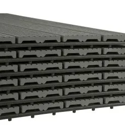 WOLTU 6 X WPC Composite Decking Boards 30 X 60 Cm (1 M2) Wood Effect Light Grey -Indoor Flower Pot 81979623 4