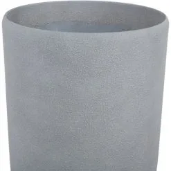 Beliani Plant Pot Planter Stone Fiberglass Natural Raw Garden Patio Grey Small Abdera -Indoor Flower Pot 8247303 5
