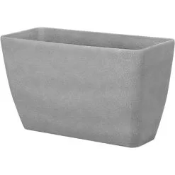 Beliani Plant Pot Planter Stone Fiberglass Natural Garden Patio 74x32x45cm Grey Baris 10 Beliani Plant Pot Planter Stone Fiberglass Natural Garden Patio 74x32x45cm Grey Baris -Indoor Flower Pot 8247311 4