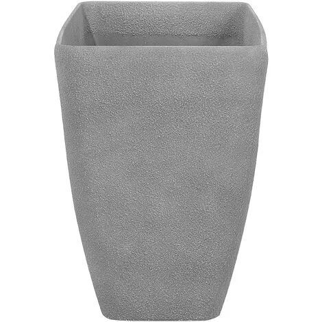 Beliani Plant Pot Planter Stone Fiberglass Natural Garden Patio 74x32x45cm Grey Baris 7 Beliani Plant Pot Planter Stone Fiberglass Natural Garden Patio 74x32x45cm Grey Baris - Image 5