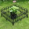 Livingandhome 6pcs Outdoor Picket Fence Decorative Garden Border Edging -Indoor Flower Pot 83507266 1