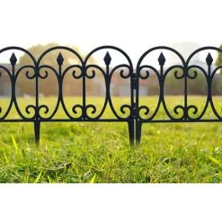 Livingandhome 6pcs Outdoor Picket Fence Decorative Garden Border Edging -Indoor Flower Pot 83507266 3