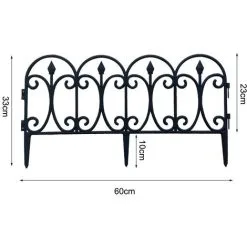 Livingandhome 6pcs Outdoor Picket Fence Decorative Garden Border Edging -Indoor Flower Pot 83507266 5