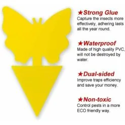 NAXUNNN Yellow Sticky Traps, Insect Sticky Trap For Fruit Flies And Plants For Indoor / ExtérieurCatcher For White Flies, Mosquitoes, Gnats Fungal, 9 NAXUNNN Yellow Sticky Traps, Insect Sticky Trap For Fruit Flies And Plants For Indoor / ExtérieurCatcher For White Flies, Mosquitoes, Gnats Fungal, -Indoor Flower Pot 83681789 3