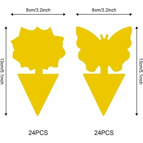 NAXUNNN 48 Piezas De Pegatinas Adhesivas Para Trampas De Insectos, Pegamento De Doble Cara, Impermeable, Amarillo, Antimosquitos, Plantas, Atrapamoscas, Pegatinas Para Plantas De Jardín, Flores, Frutas 4 NAXUNNN 48 Piezas De Pegatinas Adhesivas Para Trampas De Insectos, Pegamento De Doble Cara, Impermeable, Amarillo, Antimosquitos, Plantas, Atrapamoscas, Pegatinas Para Plantas De Jardín, Flores, Frutas - Image 2