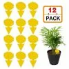 NAXUNNN 12pcs Insect Trap Wet Trap Sticker Double Sided Waterproof Ribbon Flytrap White Garden Plants - -Indoor Flower Pot 83681814 1