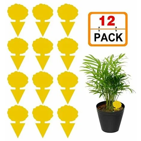 NAXUNNN 12pcs Insect Trap Wet Trap Sticker Double Sided Waterproof Ribbon Flytrap White Garden Plants - 3 NAXUNNN 12pcs Insect Trap Wet Trap Sticker Double Sided Waterproof Ribbon Flytrap White Garden Plants -