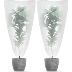 ASAB Heavy Duty Cold Frost Protection Plants Fleece Jacket Garden Plant Cover 2 Pack