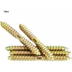 GTA 10 Pcs Double Head Ended Wood To Wood Screws Plating Self-Tapping Thread 78mm8mm For Furniture Fixing Dowel Woodworking Connector，BR-Vie -Indoor Flower Pot 85880673 5