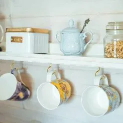 GTA 50 Pieces Metal Ceiling Hooks 1 Inch Brass Plated Hook Holder Screw-in Hooks For Hanging Plants, Gold,BR-Vie -Indoor Flower Pot 85887700 4