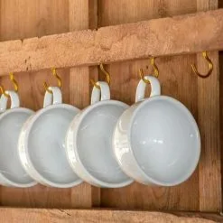 GTA 50 Pieces Metal Ceiling Hooks 1 Inch Brass Plated Hook Holder Screw-in Hooks For Hanging Plants, Gold,BR-Vie -Indoor Flower Pot 85887700 5