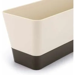 TUMALAGIA Rectangular Flower Box, Plastic Rectangular Flower Pot, Outdoor Balcony Planters For Succulents, Flowers, African Violets -Indoor Flower Pot 86606139 3