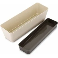 TUMALAGIA Rectangular Flower Box, Plastic Rectangular Flower Pot, Outdoor Balcony Planters For Succulents, Flowers, African Violets -Indoor Flower Pot 86606139 4