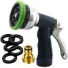 TUMALAGIA Garden Hose Nozzle Heavy Duty Spray 9 Adjustable Modes Metal Garden Hose Sprayer
