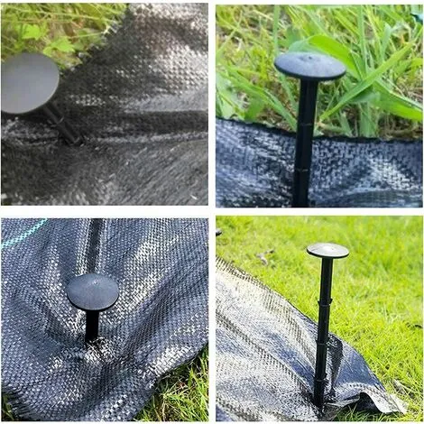 ERHOPE 60 Pack Ground Stakes Anchor Ground Stake With Barb Extra Strong Black Plastic Landscape Weed Cloth For Weed Cloth Securing - 7 ERHOPE 60 Pack Ground Stakes Anchor Ground Stake With Barb Extra Strong Black Plastic Landscape Weed Cloth For Weed Cloth Securing - - Image 5