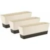 ERHOPE Rectangular Flower Box, Rectangular Plastic Flower Pot, Outdoor Balcony Planters For Succulents, Flowers, African Violets, 30.5cm, Set Of 3 1 ERHOPE Rectangular Flower Box, Rectangular Plastic Flower Pot, Outdoor Balcony Planters For Succulents, Flowers, African Violets, 30.5cm, Set Of 3 -Indoor Flower Pot 87620392 1