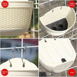 ERHOPE Self-Watering Hanging Planter Pot With Water Reservoir For Wall Or Garden Decoration 25 X 16.5 X 15 Cm,Brown 11 ERHOPE Self-Watering Hanging Planter Pot With Water Reservoir For Wall Or Garden Decoration 25 X 16.5 X 15 Cm,Brown -Indoor Flower Pot 87621372 5