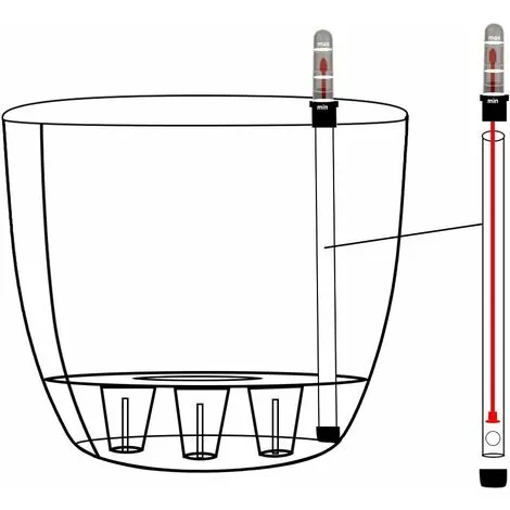 GDRHVFD White Self-Irrigation Flower Box 15.5 13cm Plastic Round Set Of 4, Pot With Water Reserve And Water Level Indicator Pot With Watering System 6 GDRHVFD White Self-Irrigation Flower Box 15.5 13cm Plastic Round Set Of 4, Pot With Water Reserve And Water Level Indicator Pot With Watering System - Image 4