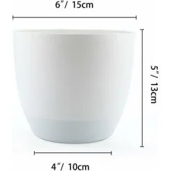 GDRHVFD White Self-Irrigation Flower Box 15.5 13cm Plastic Round Set Of 4, Pot With Water Reserve And Water Level Indicator Pot With Watering System 11 GDRHVFD White Self-Irrigation Flower Box 15.5 13cm Plastic Round Set Of 4, Pot With Water Reserve And Water Level Indicator Pot With Watering System -Indoor Flower Pot 88104281 5