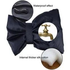 Le 3pcs Outdoor Winter Faucet Protective Cover Anti-freeze And Anti-icing Insulation Faucet Protective Cover Black 1521 -Indoor Flower Pot 88617698 2