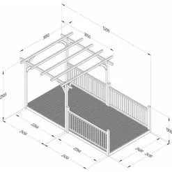 Forest & Garden 8’ X 16’ Forest Pergola Decking Kit No. 8 (2.4m X 4.8m) 5 Forest & Garden 8’ X 16’ Forest Pergola Decking Kit No. 8 (2.4m X 4.8m) -Indoor Flower Pot 89367435 2