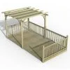 Forest & Garden 16' X 8' Forest Large Pergola Deck Kit With Retractable Canopy (4.88m X 2.44m) -Indoor Flower Pot 89367438 1