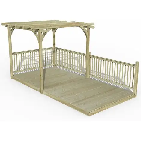 Forest & Garden 8’ X 16’ Forest Pergola Decking Kit No. 6 (2.4m X 4.8m) 3 Forest & Garden 8’ X 16’ Forest Pergola Decking Kit No. 6 (2.4m X 4.8m)