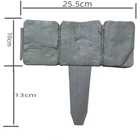 BOED 10 Pieces Lawn Edging Pebble Effect Plastic Hammer In Plant Lawn Border Support Structure Dark Grey 4 BOED 10 Pieces Lawn Edging Pebble Effect Plastic Hammer In Plant Lawn Border Support Structure Dark Grey - Image 2