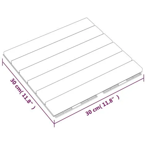 Decking Tiles 10 Pcs 30x30 Cm Solid Wood Teak Vertical Pattern VidaXL 5 Decking Tiles 10 Pcs 30x30 Cm Solid Wood Teak Vertical Pattern VidaXL - Image 3