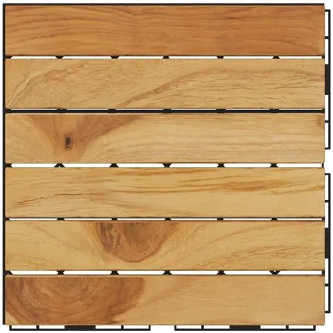 Decking Tiles 10 Pcs 30x30 Cm Solid Wood Teak Vertical Pattern VidaXL 7 Decking Tiles 10 Pcs 30x30 Cm Solid Wood Teak Vertical Pattern VidaXL - Image 5
