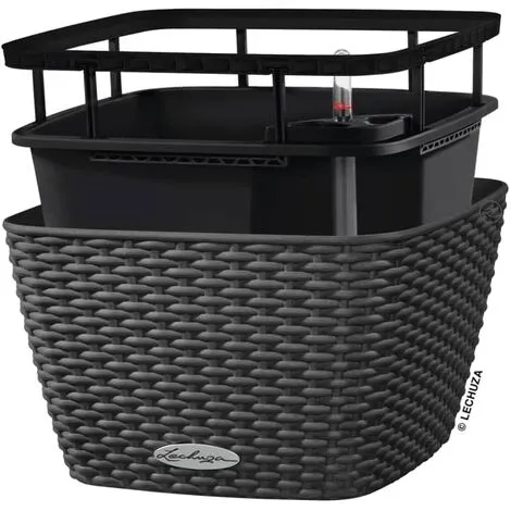 Planter BACINO Cottage ALL-IN-ONE 30x30 Cm Graphite Black LECHUZA 6 Planter BACINO Cottage ALL-IN-ONE 30x30 Cm Graphite Black LECHUZA - Image 4