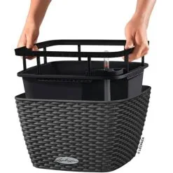 Planter BACINO Cottage ALL-IN-ONE 30x30 Cm Graphite Black LECHUZA 11 Planter BACINO Cottage ALL-IN-ONE 30x30 Cm Graphite Black LECHUZA -Indoor Flower Pot 91075577 5