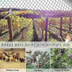 DECKON Heavy Anti-Bird Netting Garden And Crop Fence Protective Fence Mesh Anti Bird Deer Cat Dog Chicken 4m5m -Indoor Flower Pot 92347030 4