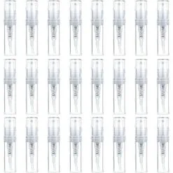 FUHUIDATRADING Set Of 50 Clear Plastic Spray Bottles 2ml For Perfumes And Cosmetics