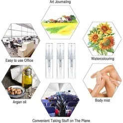 FUHUIDATRADING Set Of 50 Clear Plastic Spray Bottles 2ml For Perfumes And Cosmetics 10 FUHUIDATRADING Set Of 50 Clear Plastic Spray Bottles 2ml For Perfumes And Cosmetics -Indoor Flower Pot 92866575 4